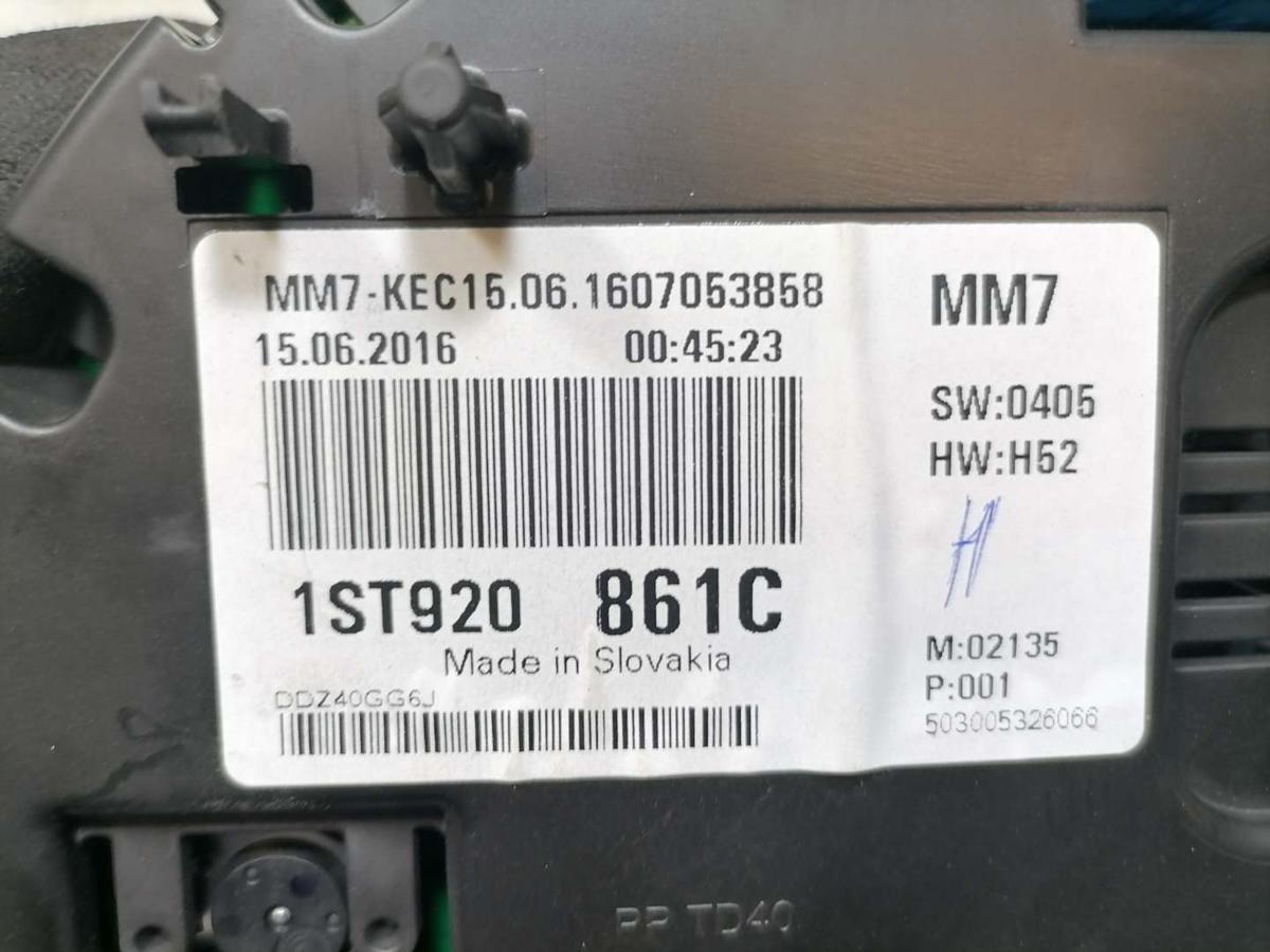 Skoda Citigo original Kombiinstrument Tacho 1.0 44kw Bj.2016